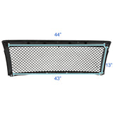 Coolstuffguru Compatible with Ford F150 F-150 Pickup Front Bumper Hood Grille Polished Black ABS Replacement