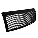 Coolstuffguru Compatible with Ford F150 F-150 Pickup Front Bumper Hood Grille Polished Black ABS Replacement