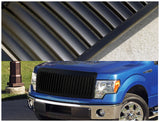 Coolstuffguru Compatible with Ford F150 F 150 Stx Svt Fx4 Lariat, Flat Black Vertical Front Hood Grill Grille
