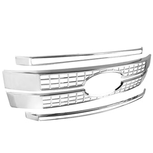 Coolstuffguru Compatible with Ford F250 F350 F450 F550 SuperDuty Front Hood Grille Grill Overlay Chrome Cover