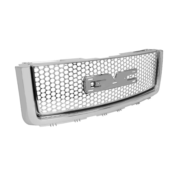 Coolstuffguru Compatible with GMC Sierra Denali Abs Front Grill Polished Chrome Round Grille