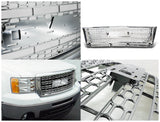 Coolstuffguru Compatible with GMC Sierra Denali Chrome Mesh Honeycomb Upper Front Grill Grille