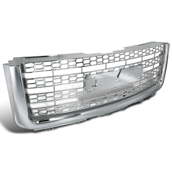 Coolstuffguru Compatible with GMC Sierra Denali Chrome Mesh Honeycomb Upper Front Grill Grille