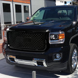 Coolstuffguru Compatible with GMC Sierra 1500 Front Bumper Glossy Black ABS Denali Style Hood Grille