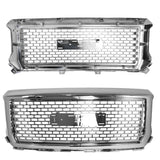 Coolstuffguru Compatible with GMC Sierra Chrome Round Hole Style Front Upper Hood Grill Grille