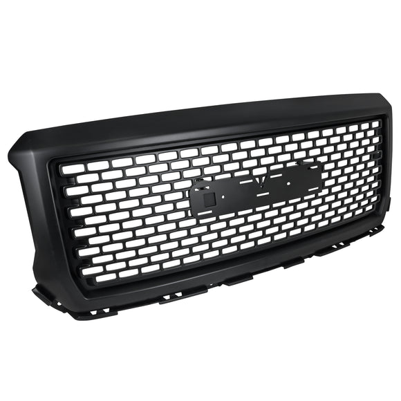 Coolstuffguru Compatible with GMC Sierra Denali Round Hole Matte Black Upper Front Grill Grille