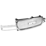 Coolstuffguru Compatible with GMC Yukon Xl Sierra Upper Round Hole Mesh Hood Grille Chrome