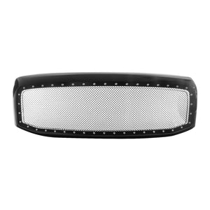 Coolstuffguru Compatible with Dodge Ram 1500 2500 3500 Black Rivet Style SS Wire Mesh Grille+Shell