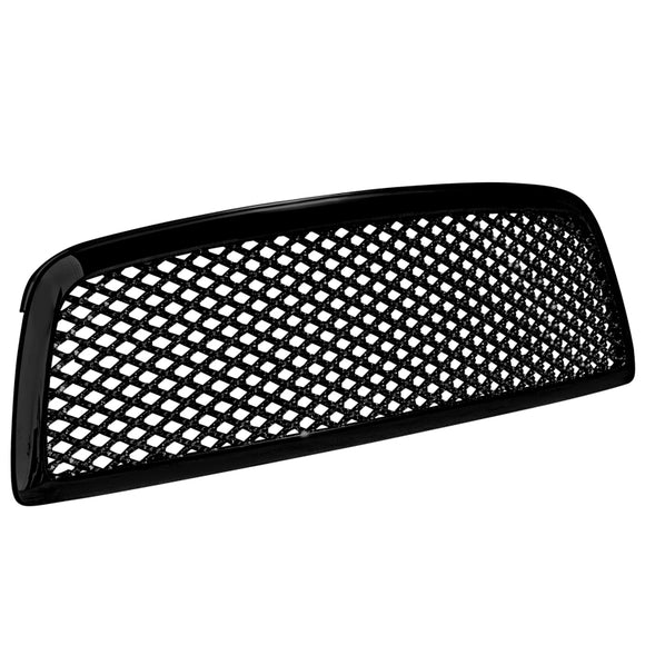 Coolstuffguru Compatible with Dodge Ram 1500 Extended Crew Cab, Black Mesh Hood Grill Grille