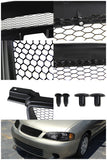 Coolstuffguru Compatible with/Replacement for 2000-2003 Nissan Sentra GTX SE Black ABS Mesh Front Bumper Hood Grill Grille