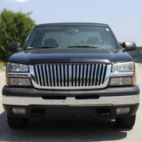 Coolstuffguru Compatible with Chevy Silverado Avalanche 1500/2500/3500HD Chrome Vertical Front Hood Grill Grille