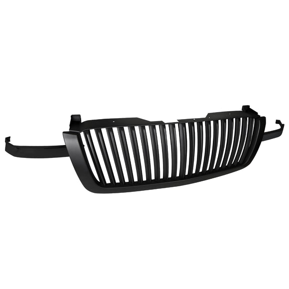 Coolstuffguru Compatible with Chevy Silverado Avalanche 1500/2500/3500HD Black Vertical Front Hood Grill Grille