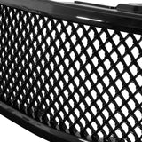 Coolstuffguru Compatible with Chevy Silverado 1500 Glossy Black Front Bumper Hood Mesh Grille Grill ABS 1 PC