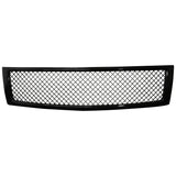 Coolstuffguru Compatible with Chevy Silverado 1500 Glossy Black Front Bumper Hood Mesh Grille Grill ABS 1 PC