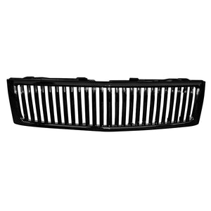 Coolstuffguru Compatible with Chevy Chevrolet Silverado 1500 Lt Ls, Black Vertical Front Hood Grille