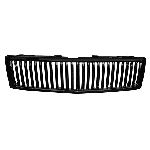 Coolstuffguru Compatible with Chevy Chevrolet Silverado 1500 Lt Ls, Black Vertical Front Hood Grille