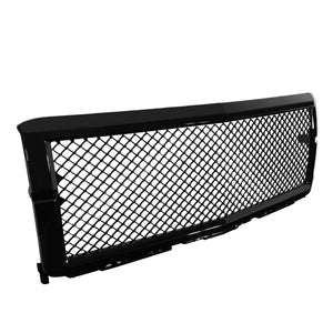 Coolstuffguru Compatible with Chevy Silverado 1500 Black ABS Front Bumper Mesh Hood Grill Grille