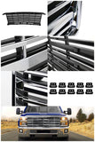 Coolstuffguru Compatible with Chevy Silverado 2500/2500HD/3500/3500HD 1PC Chrome Front Bumper Hood Grille