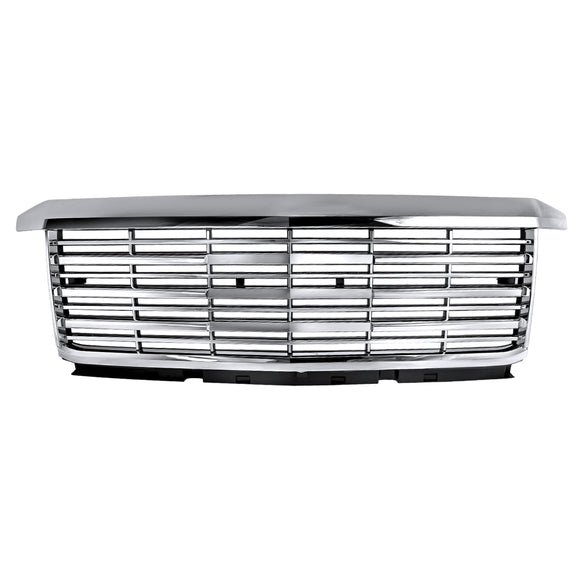 Coolstuffguru Compatible with Chevy Silverado 2500/2500HD/3500/3500HD 1PC Chrome Front Bumper Hood Grille