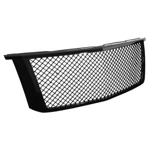 Coolstuffguru Compatible with Chevy Tahoe Suburban SUV Glossy Black ABS Front Bumper Mesh Hood Grill Grille