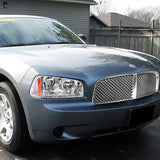 Coolstuffguru Compatible with Dodge Charger Chrome Headlights+Corner Signal Lamps+Mesh Front Hood Grille