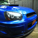 Coolstuffguru Compatible with Subaru Impreza WRX Black Halo LED Projector Headlights+Mesh Hood Grille