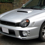 Coolstuffguru Compatible with Impreza Black Headlights+Clear Corner Side Marker Lamps+Mesh ABS Hood Grille