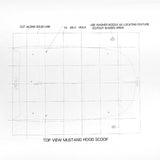 Coolstuffguru Compatible with Ford Mustang Gt Style Front Hood Scoop Black