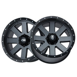 1 X ION 134 17X8.5 5-127 83.82 Hub -6 Offset Black Wheel Rim