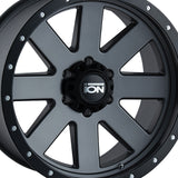 1 X ION 134 17X8.5 5-127 83.82 Hub -6 Offset Black Wheel Rim