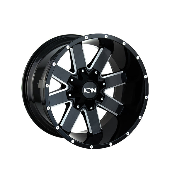 1 X ION 141 17X9 5-114.3/5-127 87 Hub -12 Offset Black Wheel Rim