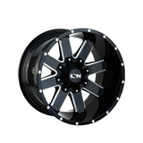 1 X ION 141 18X9 8-180 124.1 Hub 18 Offset Black Wheel Rim