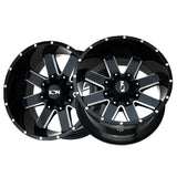 1 X ION 141 18X9 8-165.1 125.2 Hub 18 Offset Black Wheel Rim