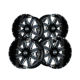 1 X ION 141 17X9 6-135/6-139.7 106 Hub -12 Offset Black Wheel Rim