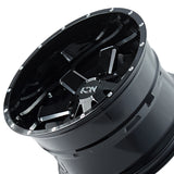 1 X ION 141 17X9 8-165.1 130.8 Hub -12 Offset Black Wheel Rim