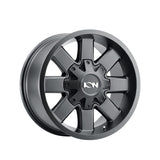 1 X ION 141 17X9 8-165.1 125.2 Hub 18 Offset Black Wheel Rim