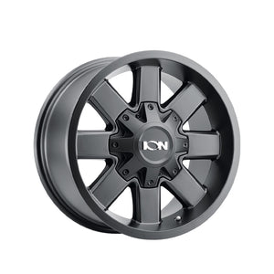 1 X ION 141 17X9 8-170 125.2 Hub 18 Offset Black Wheel Rim