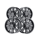 1 X ION 141 17X9 8-165.1 125.2 Hub 18 Offset Black Wheel Rim
