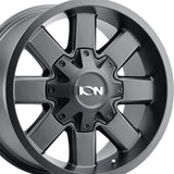 1 X ION 141 18X9 8-165.1 125.2 Hub 18 Offset Black Wheel Rim
