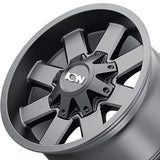 1 X ION 141 18X9 8-165.1 125.2 Hub 18 Offset Black Wheel Rim