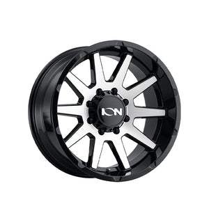 1 X ION 143 20X10 6-135 87.1 Hub -19 Offset Black Wheel Rim