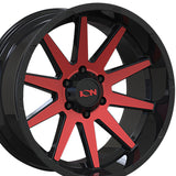 1 X ION 143 20X9 8-180 124.2 Hub 18 Offset Black Wheel Rim