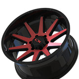 1 X ION 143 20X9 8-180 124.2 Hub 18 Offset Black Wheel Rim