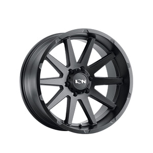 1 X ION 143 17X9 5-127 71.5 Hub -12 Offset Black Wheel Rim