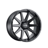 1 X ION 143 17X9 5-127 71.5 Hub -12 Offset Black Wheel Rim