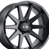 1 X ION 143 20X9 5-150 110 Hub 30 Offset Black Wheel Rim