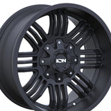 1 X ION 144 20X10 8-165.1 125.2 Hub -19 Offset Black Wheel Rim