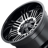 1 X ION 144 20X9 6-135/6-139.7 106 Hub 18 Offset Black Wheel Rim
