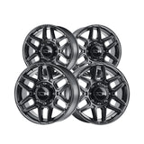 1 X ION 146 20X10 6-135 87.1 Hub -19 Offset Black Wheel Rim