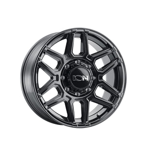 1 X ION 146 17X9 8-165.1 125.2 Hub 0 Offset Black Wheel Rim
